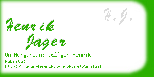 henrik jager business card